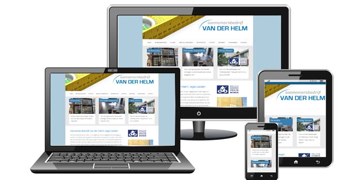 Website Aanemersbedrijf Van der Helm B.V.